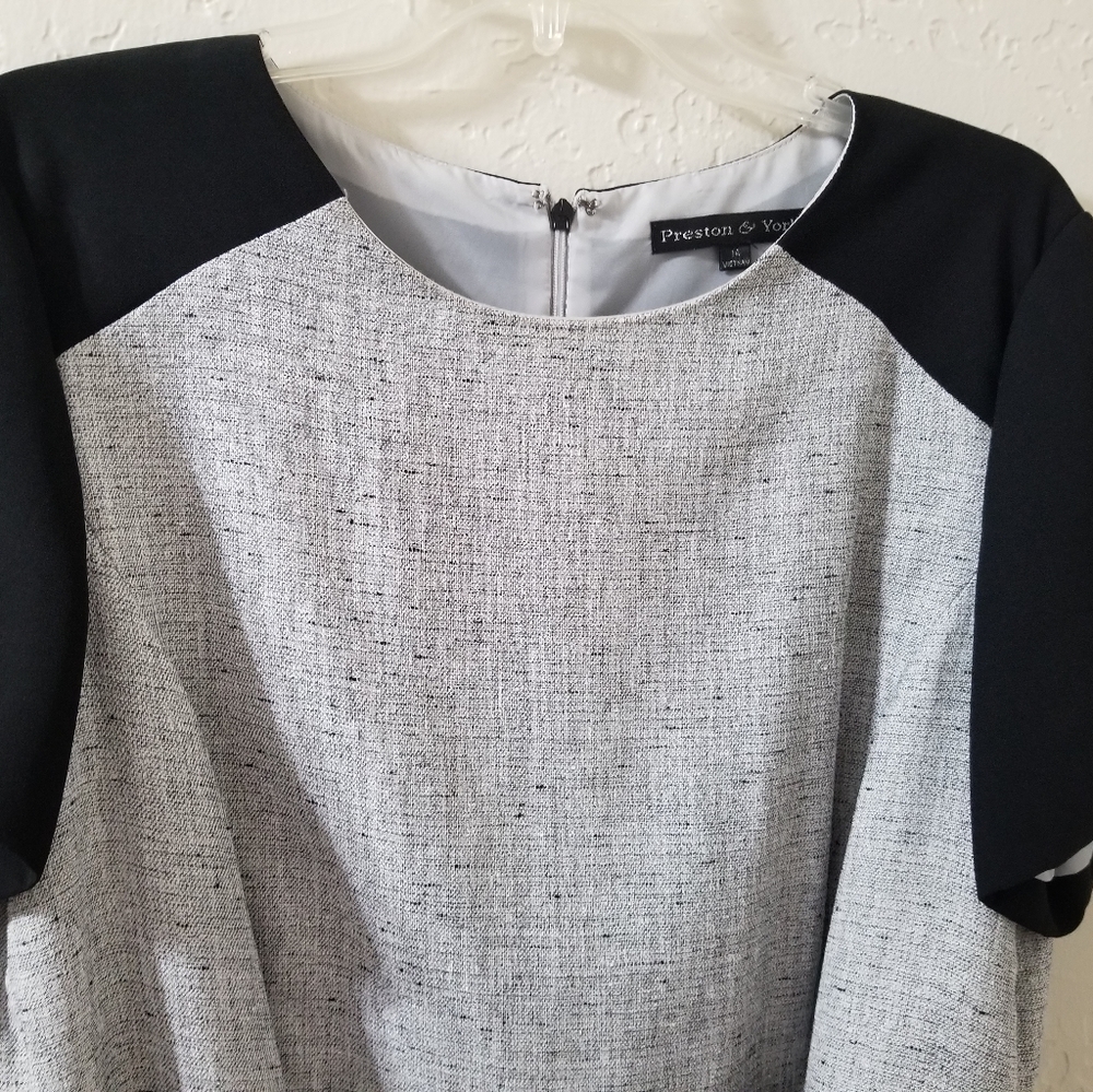 💃PRESTON & YORK gray and black size 16 dress!
